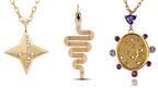 Mighty Fierce Audacious Necklace, Sandy Rubin Aziza Necklace, Koulianos Designs Illuminations Shield Pendant 