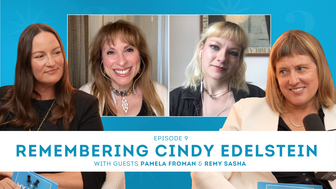 Graphic for episode 9 of My Next Question featuring Pamela Froman and Remy Sasha 
