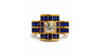 Halle Berry’s vintage diamond and sapphire engagement ring 