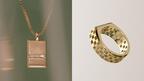 Katkim Men’s Collection Shadow Pendant Necklace and Anerise Signet Band