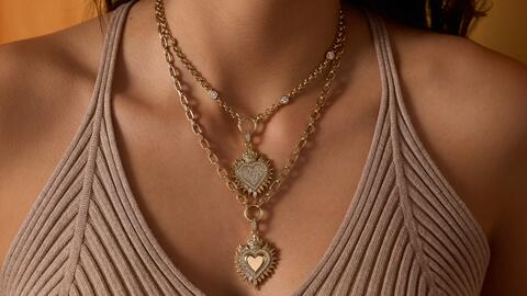 Lionheart Sacred Heart Charm Necklace