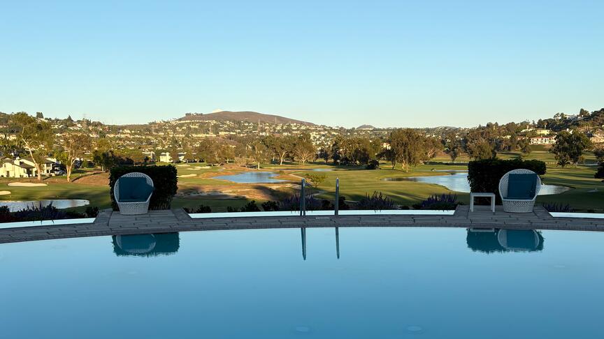 Shot of one of the pools at the Omni La Costa Resort & Spa in Carlsbad, California 