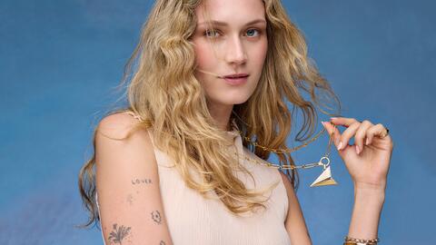 Sorellina Postscript Collection Campaign Imagery of Paper Plane Pendant