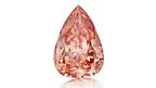 “The Desert Rose” diamond was one of several record-setting lots at Friday’s “high octane” sales in Abu Dhabi, the five-auction grand finale to Sotheby’s inaugural Collectors’ Week in the emirate. Sothebys orangy pink The Desert Rose diamond