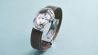 This one-of-a-kind Cartier Cheich wristwatch made in 2010 sold for $3.4 million at Sotheby’s Important Watches sale, held last week in Hong Kong. Cartier Cheich watch in white gold