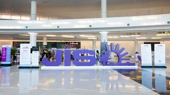 JIS Fall 2026 will take place Oct. 16–19 at the Miami Beach Convention Center in Miami Beach, Florida. (Image courtesy of JIS) JIS sign in convention center lobby