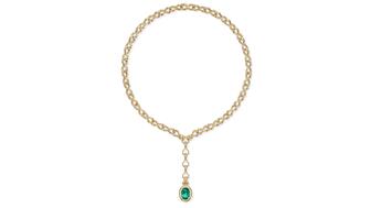Melissa Kaye Rocky Infinity Emerald Necklace