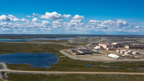 A file photo showing the main camp at the Ekati Diamond Mine in Canada’s Northwest Territories. The mine, which opened in 1998, will close next month amid financial troubles. (Photo courtesy of Burgundy Diamond Mines Ltd.) Main camp at Ekati Diamond Mine