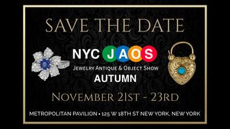 The three-day show will feature almost 180 antique galleries, jewelry designers, and luxury object makers. NYC Jewelry, Antique, & Object Show Autumn 2025