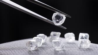 News emerged last week that India will chair the Kimberley Process beginning Jan. 1, with Ghana serving as vice chair for the year. Stock image of rough diamonds from Diavik mine in Canada