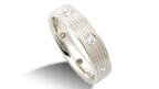 Chris Ploof Modern Electrum Collection Milgrain Rows and Diamonds Ring