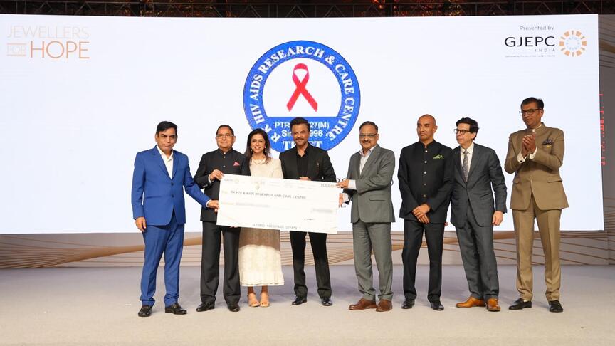 GJEPC’s charitable arm, Jewellers for Hope, recently held its 10th annual fundraising event, raising money for the RK HIV AIDS Research and Care Centre. Jewellers for Hope charity event