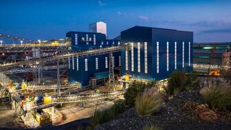 The new plant and final recovery buildings at the Cullinan Diamond Mine in South Africa, owned by Petra Diamonds. The company, which recently sold off two of its four diamond mines, is struggling and has launched a rights issue it hopes will raise about $25 million. (Photo courtesy of Petra Diamonds Ltd.) Cullinan Diamond Mine plant
