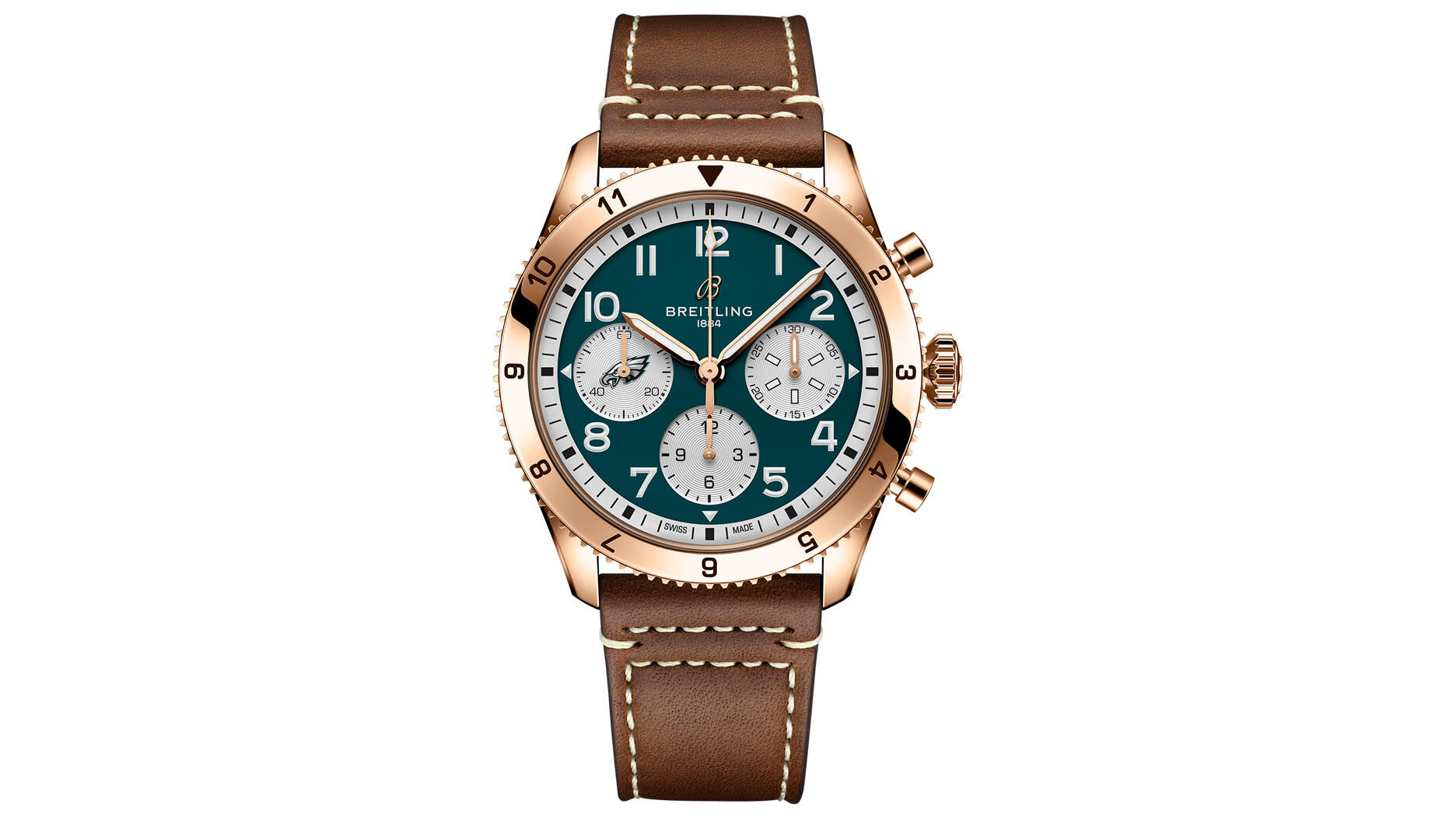 Breitling Eagles watch with leather strap