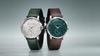 Brilliant Earth’s inaugural watch offering features two models, the green “Summer Solstice” (right) and the white “Winter Solstice” with lab-grown diamond accents. Brilliant Earth watches