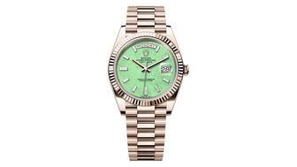 Rolex Oyster Perpetual Day-Date 40 in 18-karat Jubilee gold with aventurine dial 