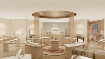 Orloff Jewelers is renovating its store in Fresno, California, as seen here in a rendering. Rendering of renovated Orloff Jewelers store