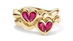Zahn-Z's “In Rubies We Clicked” ring in 14-karat yellow gold ($5,800) is one of 20 ruby jewels in this Amanda’s Style File. Zahn Z In Rubies We Clicked