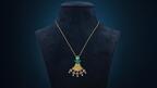 Rebecca Rau Jewels Green Flame Necklace