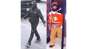 These images shared by the Chicago Police Department and circulated by the Jewelers’ Security Alliance show the two men wanted in the murder of two jewelers in the city’s Little Village neighborhood on Nov. 8. A clearer image of the suspect on the right can be see in the video that’s linked to below. (Photo courtesy of JSA) Suspects in murder of father and son jewelers in Chicago