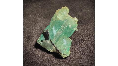 A beryl from the American Museum of Natural History’s minerals collection. The first installment of data from the museum’s collection will be available this spring via Wiley. (Image credit: Zach Powell/AMNH) AMNH Beryl