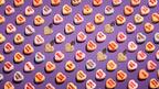 The limited-edition, 10-karat yellow gold heart charms feature one of three sayings accented by lab-grown diamonds, “Ooo La La,” “Amore,” or “XOXO.” Zales x Sweethearts Capsule Collection Heart Charms