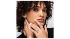 Woman wearing Charles & Colvard lab grown diamond jewelry