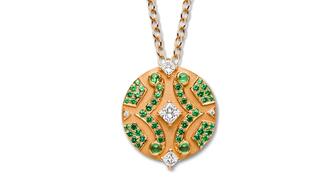 The Versailles Medallion in 18-karat gold with diamonds and tsavorite is one of Nouvel Heritage’s newest pieces. It retails for $14,000. 20201210_NouvelHeritage-header.jpg