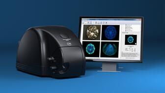 The De Beers DiamondView Zoom diamond verification machine. This machine and others will be available to test out during a workshop held by the Diamond Manufacturers & Importers Association of America. De Beers Diamond View Zoom machine with monitor