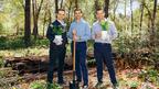 Seventh-generation Texas retailer Zadok Jewelers is supporting the Austin Parks Foundation. From left to right are Gild Zadok, Segev Zadok, and Jonathan Zadok. Gild Zadok, Segev Zadok, and Jonathan Zadok at Austin park