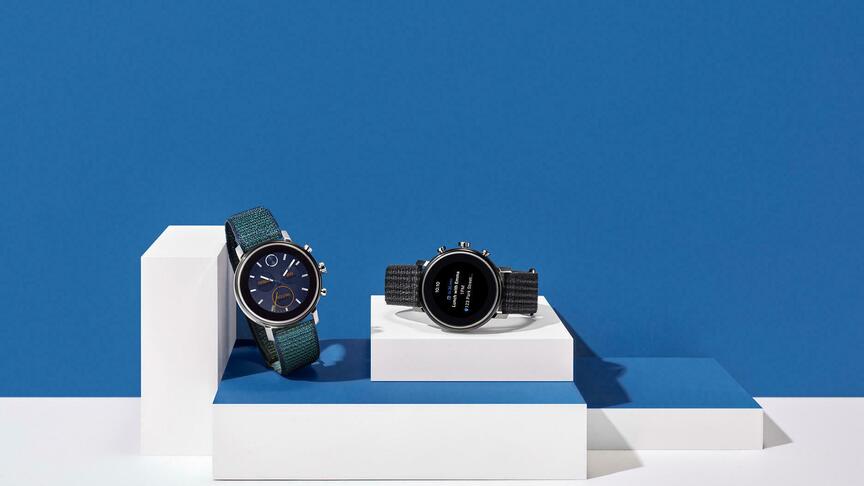 A set of Movado Connect 2.0 watches. Movado Group reported sales were up 3 percent in its third quarter. Movado Connect 2.0 watches