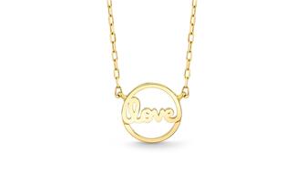 Sydney Evan Little Love Open Coin Fixed Necklace