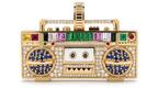 Associate Editor Natalie Francisco loved NeverNot’s “Feel The Rhythm” pendant, which uses 18-karat yellow gold, colored gemstones, and diamond pavé to replicate a boombox. It was one of the pieces that brought her joy in Las Vegas. NeverNot Feel The Rhythm Boombox Pendant