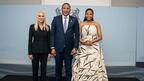 Botswana President Duma Boko (center) spoke about the resurgence in diamond demand during an interview with Time CEO Jessica Sibley (left) at the Presidential Diamond Jubilee reception, held last week in New York. Botswana Minster of Minerals and Energy Bogolo Joy Kenewendo (right) introduced the president. (Photo courtesy of Bogolo Joy Kenewendo’s Facebook page) Time CEO Jessica Sibley, Botswana President Duma Boko, and Botswana Minster of Minerals and Energy Bogolo Joy Kenewendo in New York