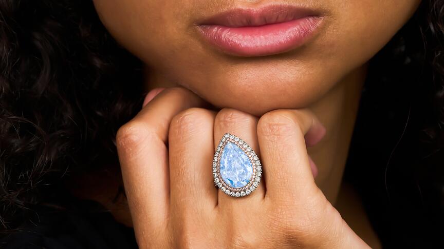 8.03 carat natural fancy light blue diamond 