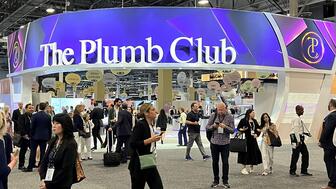 The entrance to The Plumb Club pavilion at JCK Las Vegas