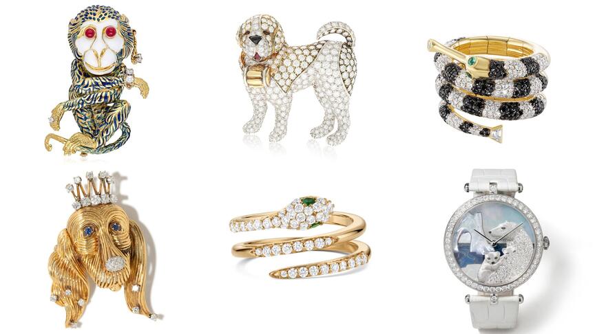 Senior Editor Lenore Fedow shares a menagerie of her favorite animal jewels from the Las Vegas shows. A selection of animal jewelry