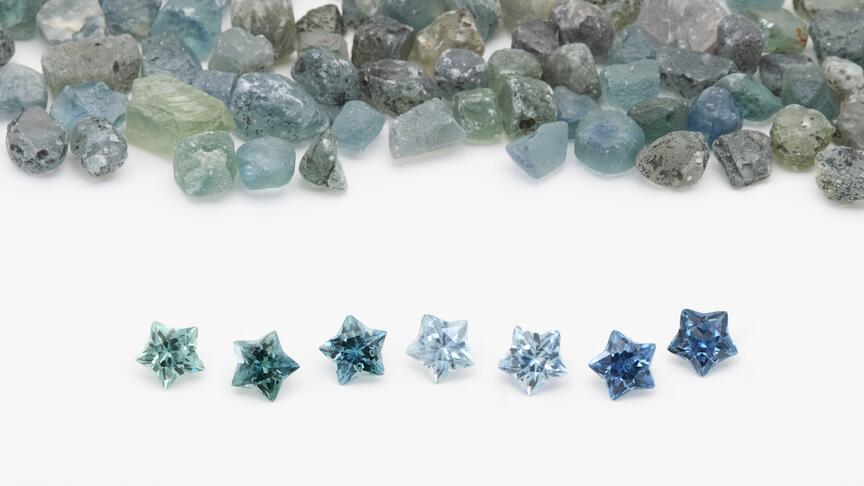 Columbia Gem House will debut a new collection of celestial-themed gem cuts, pictured above, during the Tucson gem shows in February. Columbia Gem House celestial shapes