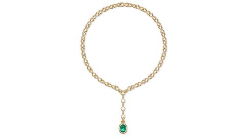 Melissa Kaye Rocky Infinity Emerald Necklace