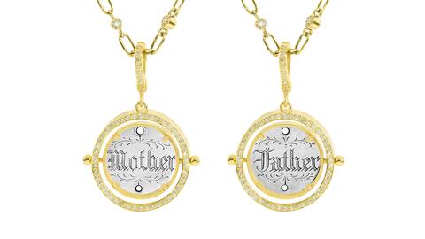 Heavenly Vices Mother Father Spinner Necklace
