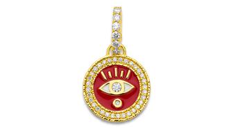 This Amanda’s Style File is dedicated to charms. Pictured above is the “Evil Eye” charm from Buddha Mama ($4,050). Buddha Mama earrings