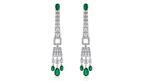 Mindi Mond New York emerald shoulder duster earrings 