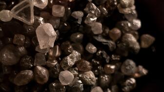 Rough diamonds from the Gahcho Kue mine in Canada 