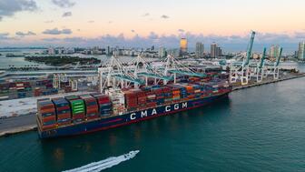 The U.S. Trade Representative announced a new sweeping slate of tariffs on 60 countries Thursday night with rates ranging from 10 percent to 12.5 percent. Key exemptions for the jewelry industry include precious metals as well as diamonds imported from the European Union. Stock image of shipping containers in port