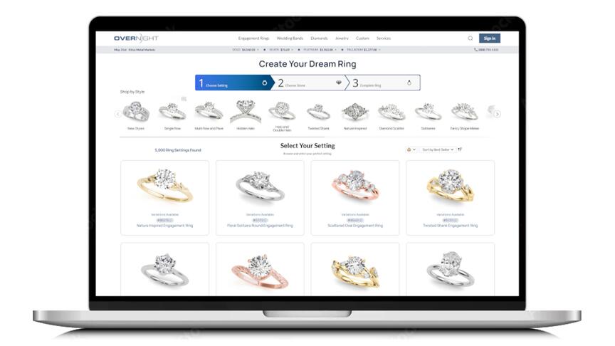 Overnight Mountings is expanding from a wholesale jewelry manufacturer into a technology-enabled operational partner for jewelry retailers through its Ring Builder platform. Overnight Mountings Ring Builder Platform