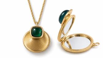 Jade Ruzzo Lady Collection Compact Mirror Necklace