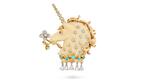 This Verdura unicorn brooch will go up for auction at Elmwood’s in London on Aug. 19 and is estimated to sell for as much as $40,000. It belonged to the late Virginia Fortune Ryan Ogilvy, Queen Elizabeth II’s only American lady-in-waiting. Verdura unicorn brooch