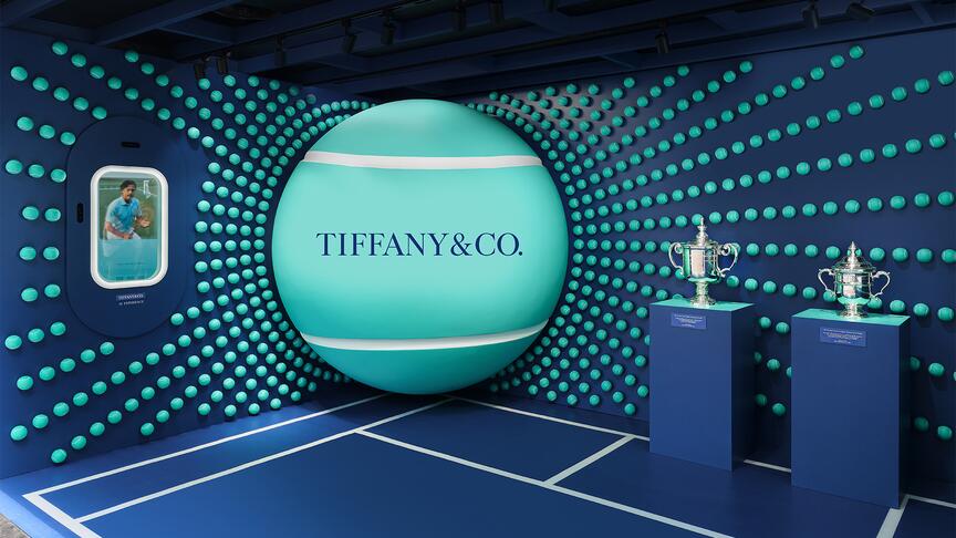 Tiffany & Co.’s pop-up at the U.S. Open also features the Tiffany & Co. & Meta AI experience where guests can use artificial intelligence to picture themselves as tennis stars on center court. Tiffany & Co. Pop Up at U.S. Open