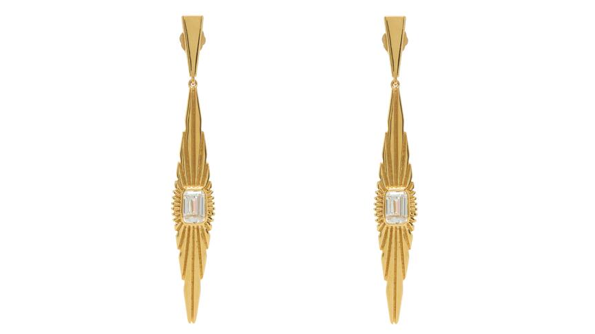 Wyld Box Jewelry Ray of Light Large Drop Earrings