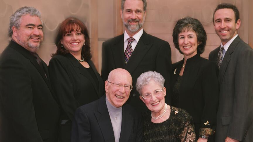 Leonard and Sarah Friedman, pictured at center, founded Sarah Leonard Fine Jewelers in 1946 and later passed the business along to members of their family. The jeweler closed its doors last month. (Image courtesy of Sarah Leonard Fine Jewelers’ website) Sarah Leonard Fine Jewelers family
